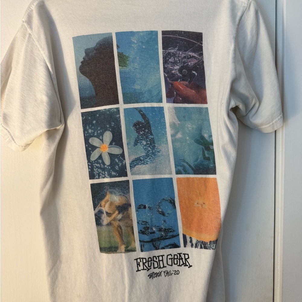 Stussy White Crewneck T-Shirt